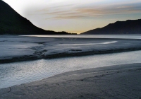 While visiting Hope, Alaska at low tide one can see the origin of Turnagain Arm returning to Cook Inlet.  	